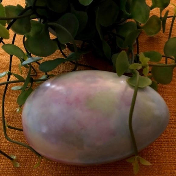 Old, Vintage, Antique Porcelain Covered Egg Jewelry / Keepsake Box - Picture 1 of 13